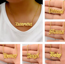 Load image into Gallery viewer, Fashion Name Plate Necklace
